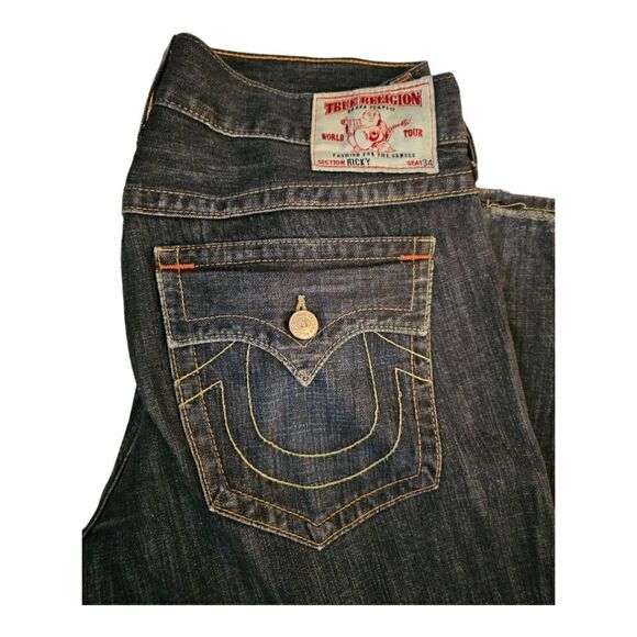 TRUE RELIGION "Ricky" Men's Jeans - Size 38 x 34 - Picture 4 of 9
